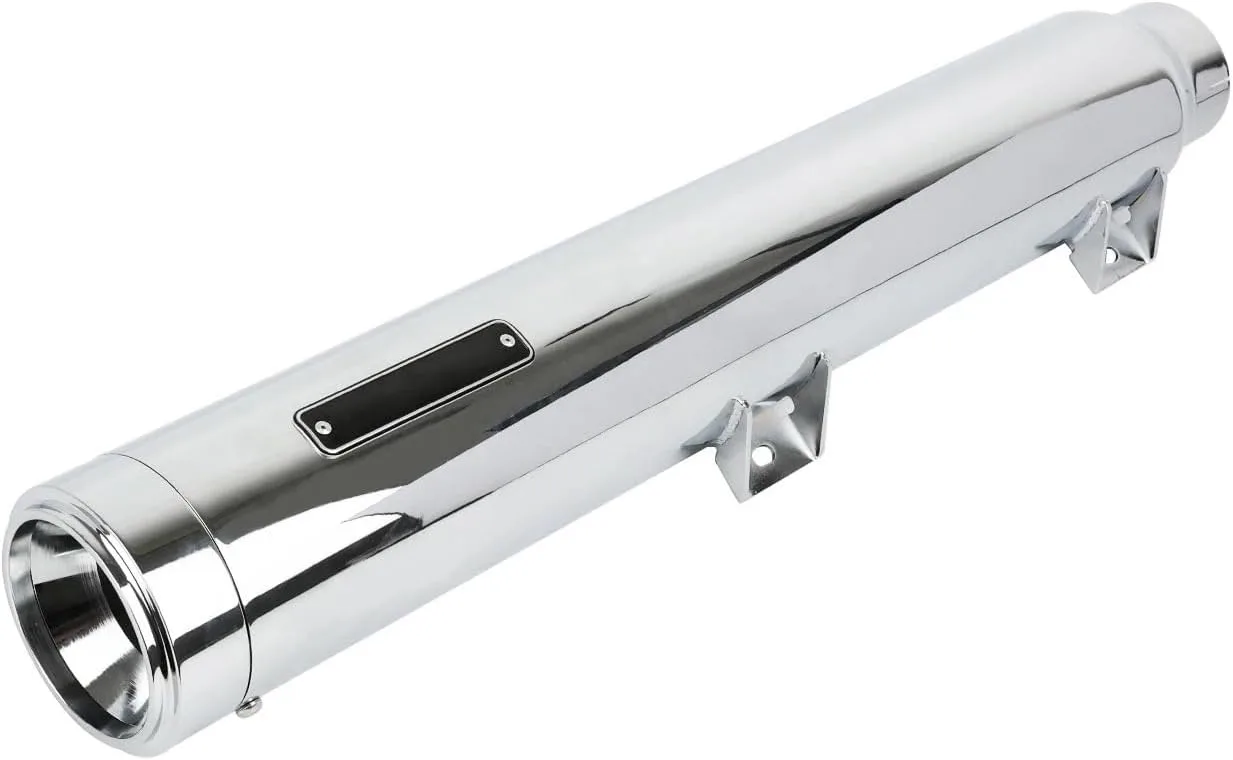 Generic SFALPFWAP Chrome Slip-On Long Muffler Exhaust Pipe Set