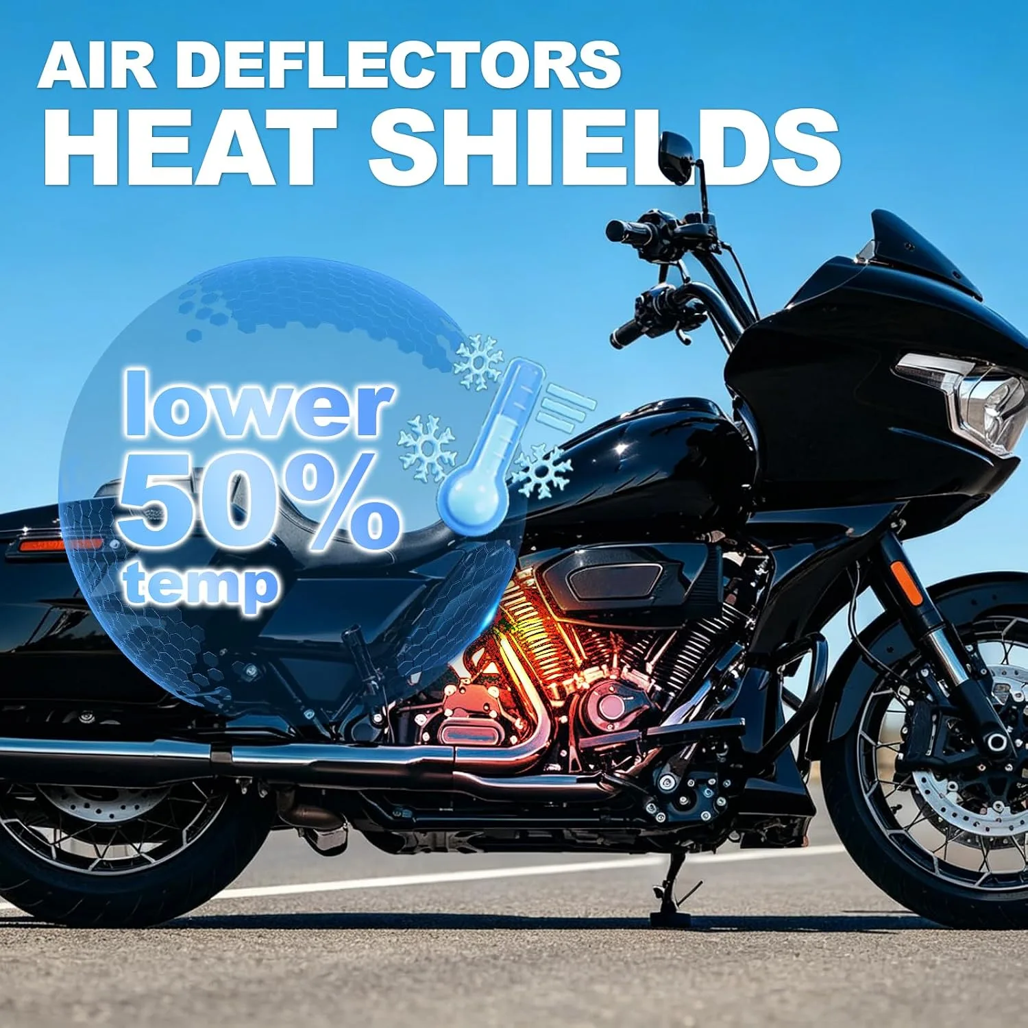SANYUMOTO Mid-Frame Air Deflectors GRB 09-26 for Harley-Davidson Touring image 2
