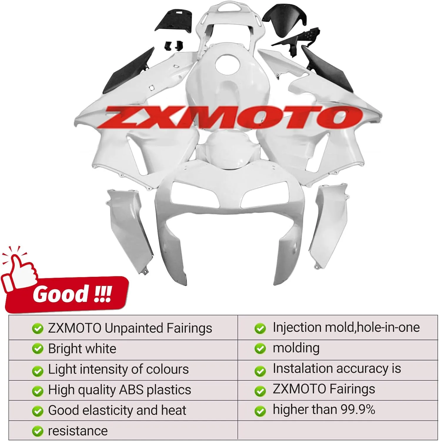 Motorcycle Fairings Kit Bodywork Fairings Fits for Yamaha YZF 2003 2004 R6,R6S 2006 2007 2008 2009(Unpainted) image 3
