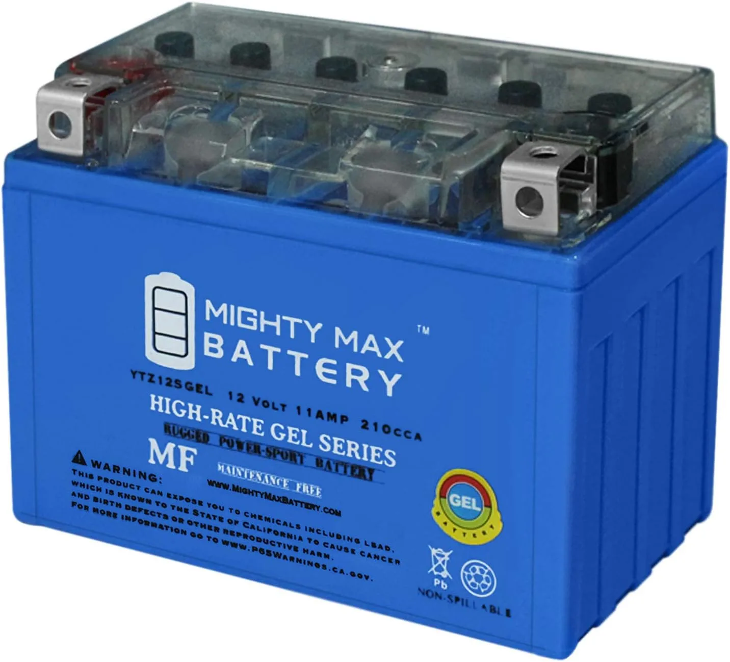 Mighty Max YTZ12SGEL29 12V 11Ah GEL Motorcycle Battery
