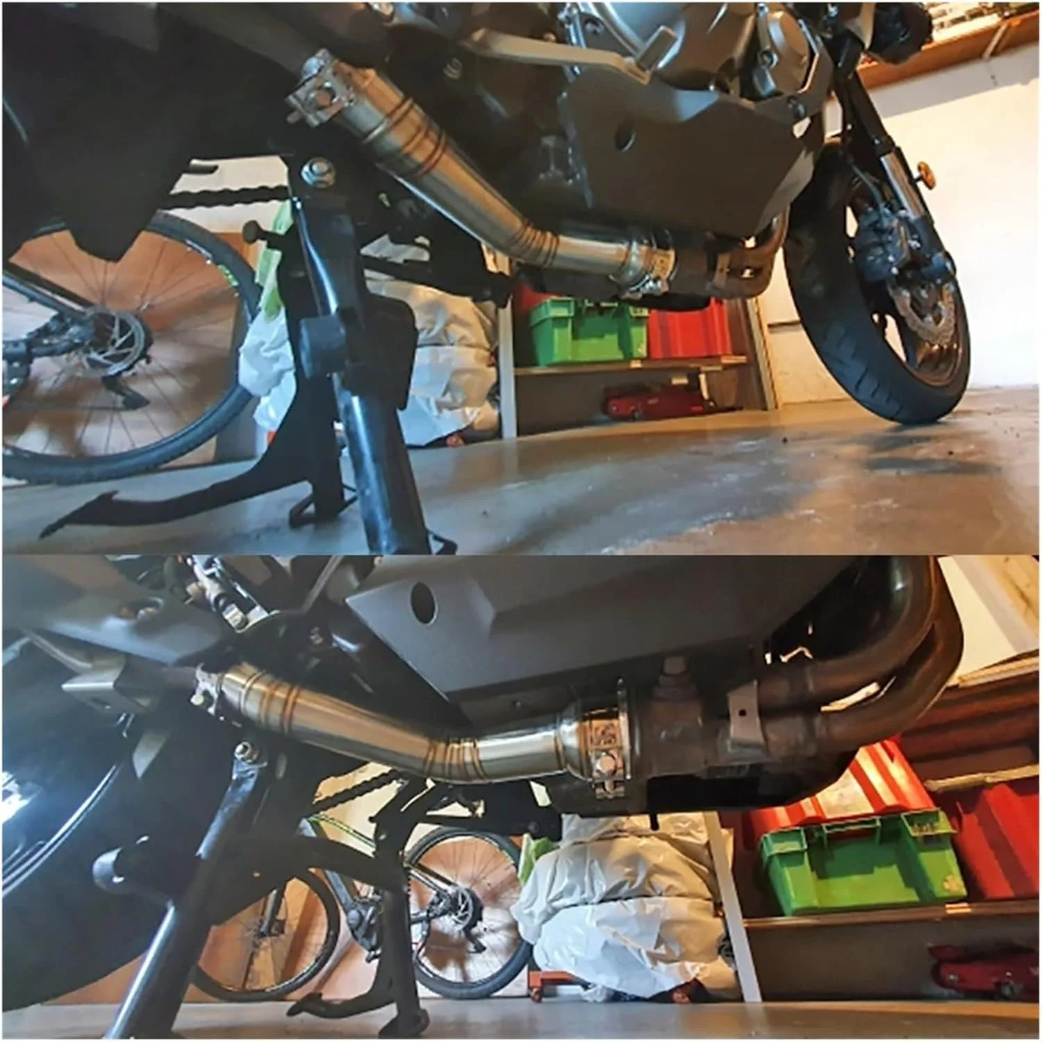 Generic Exhaust Muffler Pipe WBMNRAYGW for Kawasaki Versys 1000 / KLZ1000 2012-2018 image 3