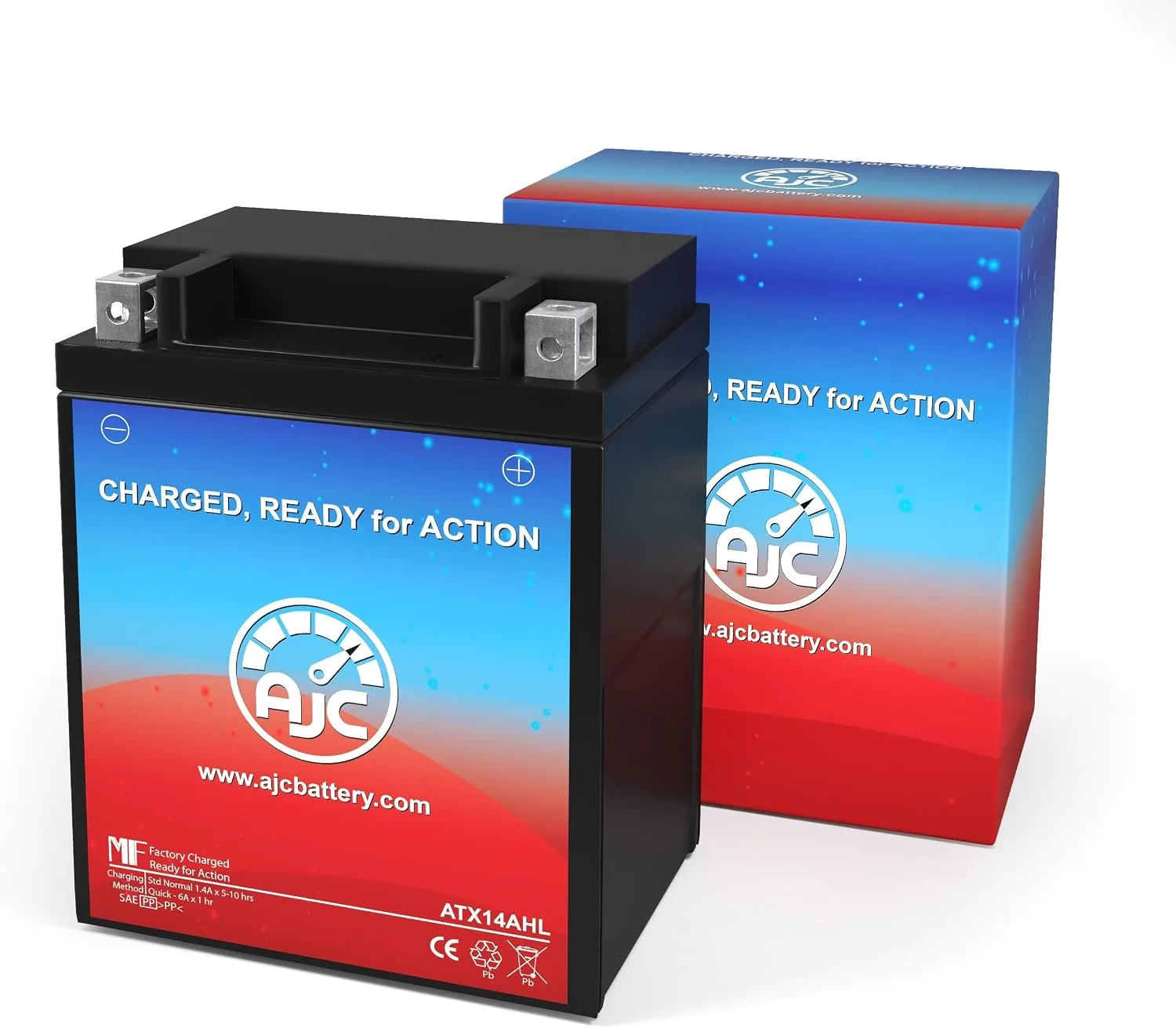 AJC Battery for Kawasaki ZL900-A Eliminator 1985-1986 image 2