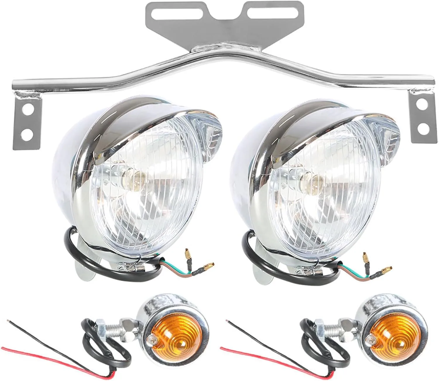 munirater Motorcycle LED Fog Light and Turn Signal Set 4033885-709422