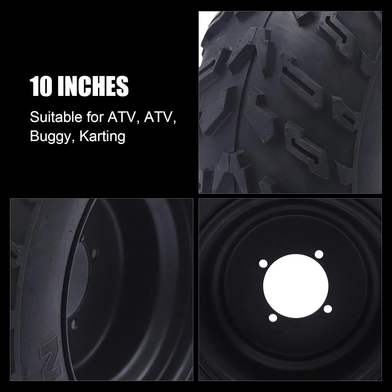 YIYIBYUS 22x10-10 ATV Tire with 10-Inch Rim LIEASTGY image 4