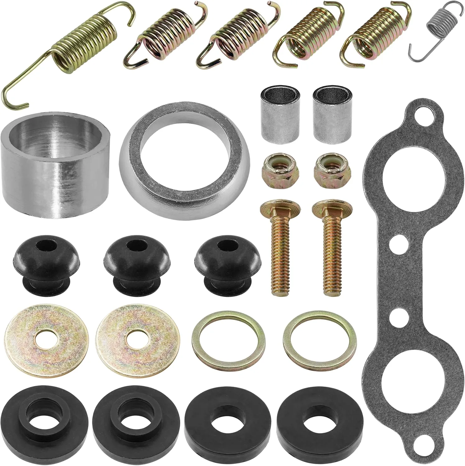 Caltric Exhaust Muffler Kit YK103+MG107+MG108+YX149/1 for Polaris Sportsman 800 EFI