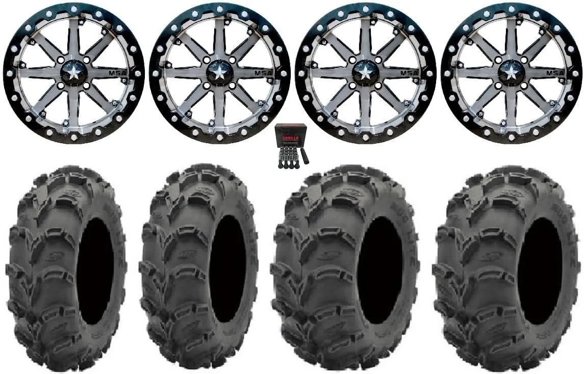 MSA M21 14x7 ATV/UTV Wheel and ITP Mud Lite XL Tire Bundle