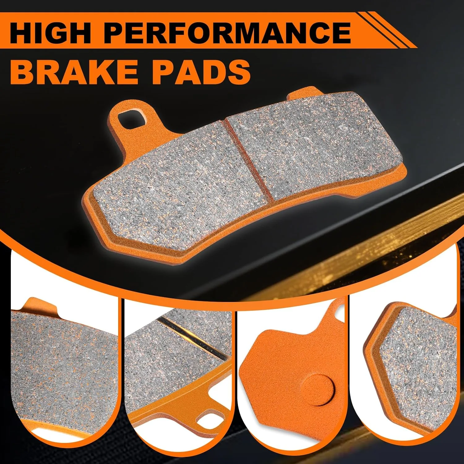 ALLIE ZENG Front Carbon Fiber Motorcycle Brake Pads YWT_0000020_OR image 3