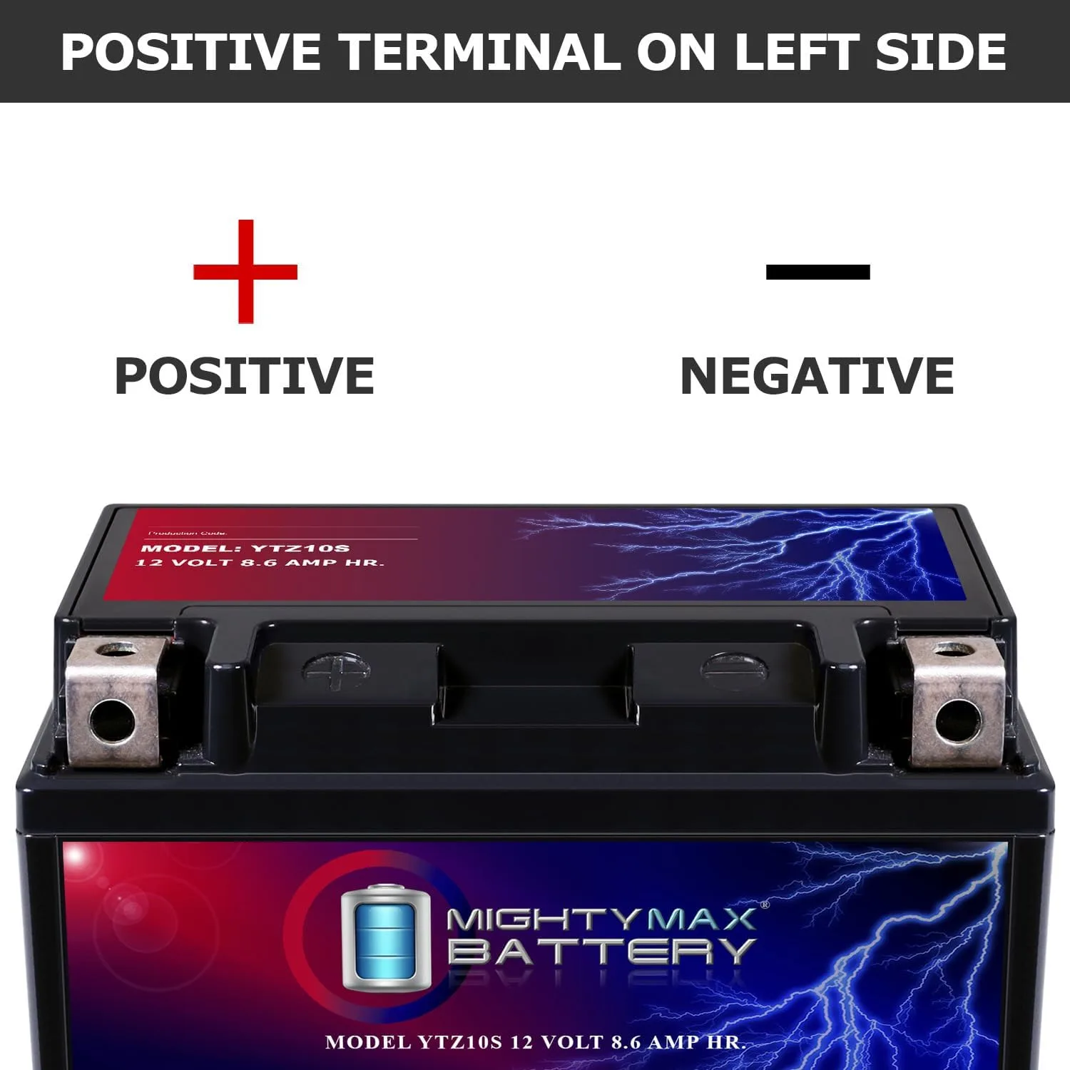 Mighty Max YTZ10S 12V 8.6Ah AGM Replacement Battery 3-Pack YTZ10SMP3 image 3
