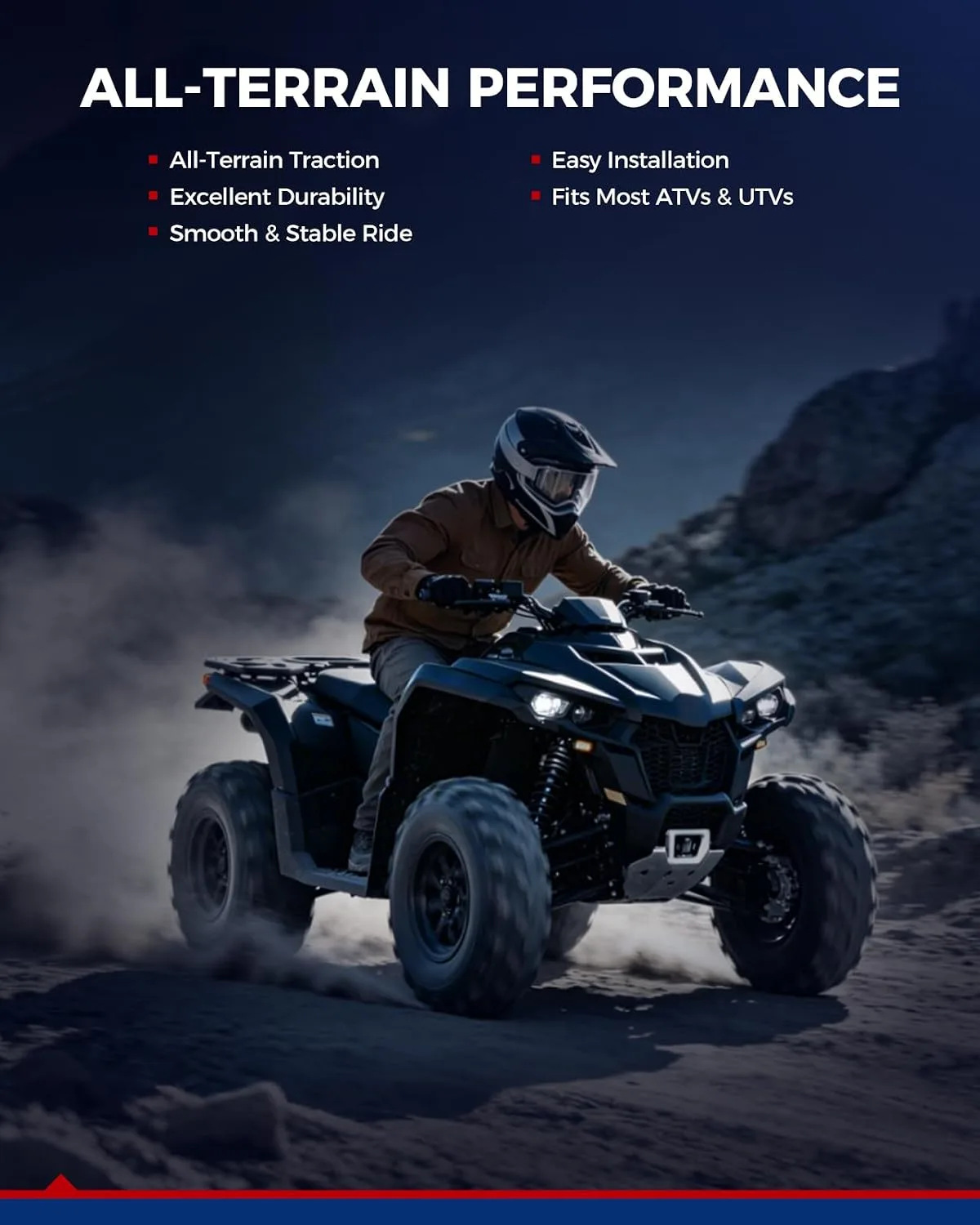 KAX 19x7-8 4-Ply ATV All-Terrain Tires Set of 2 - 9453TIR035PUS image 3
