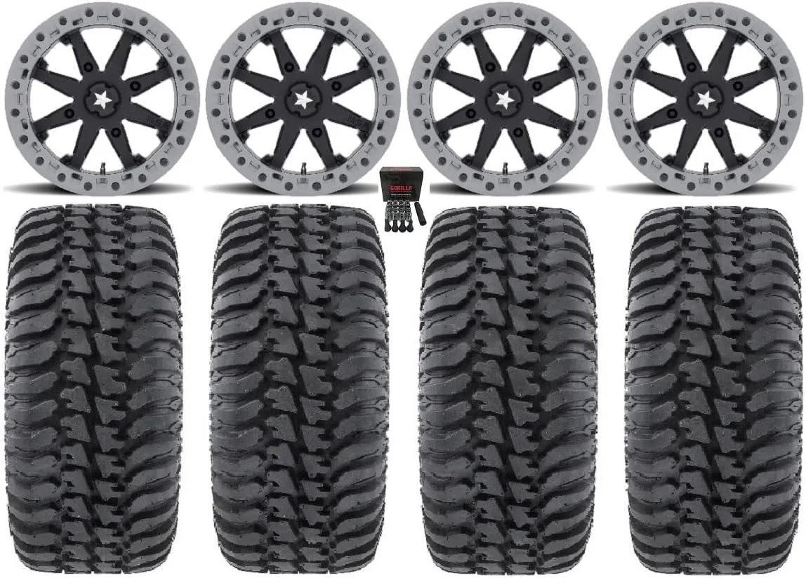 MSA M31 Lok2 15x7 Beadlock Wheels & Tensor 30x10-15 ATV Tires Bundle