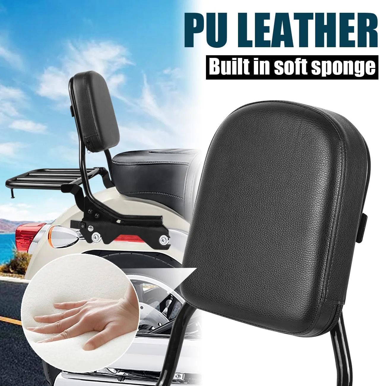 DSISIMO Harley-Davidson Softail Rear Passenger Backrest Sissy Bar MN-035# image 2