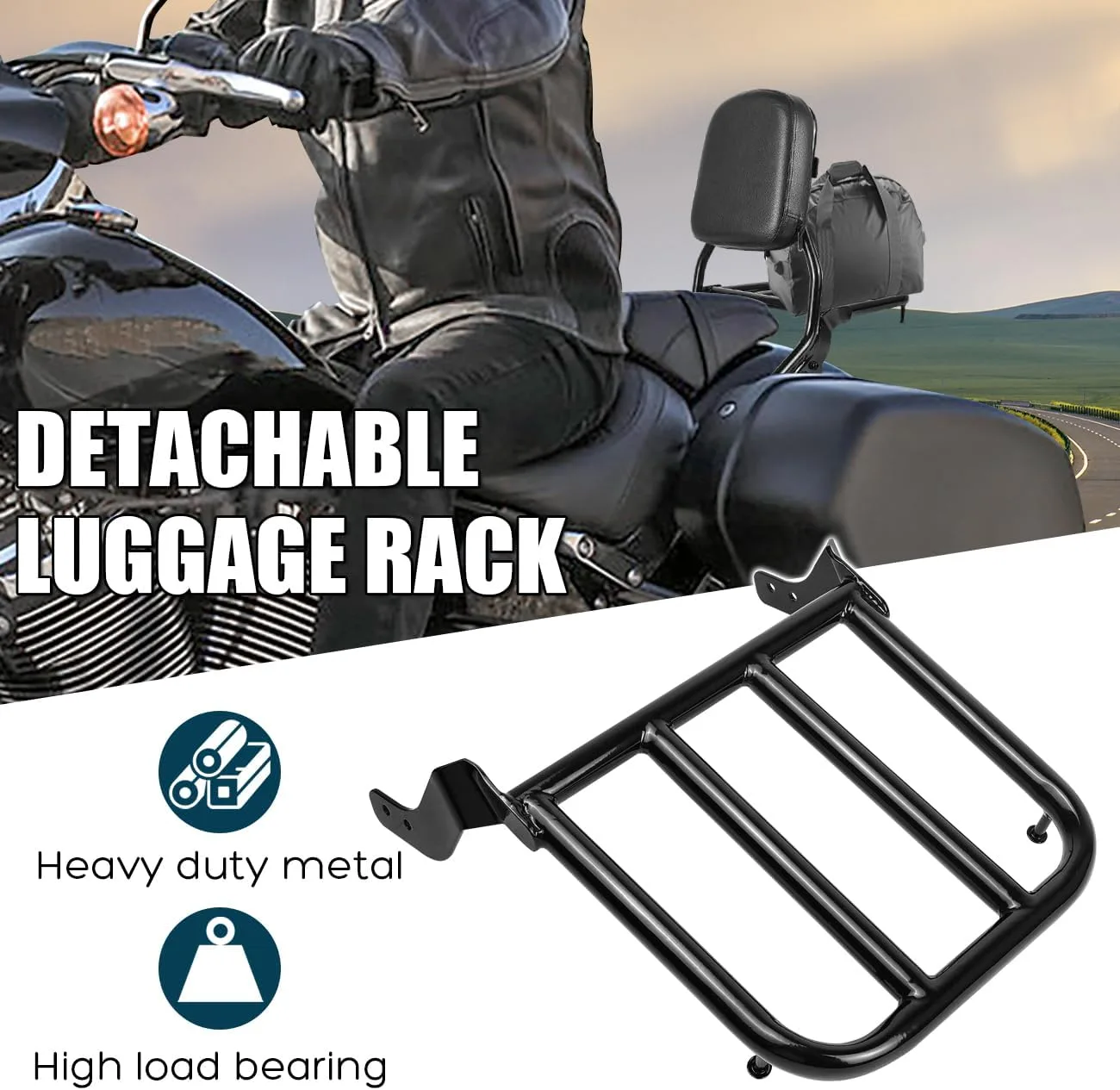 DSISIMO Harley-Davidson Softail Rear Passenger Backrest Sissy Bar MN-035# image 3